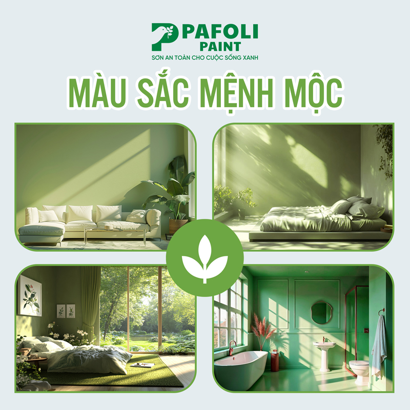 sơn nhà theo phong thuỷ với mệnh Mộc