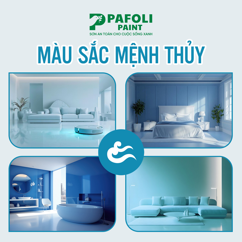 sơn nhà theo phong thuỷ với mệnh Thuỷ