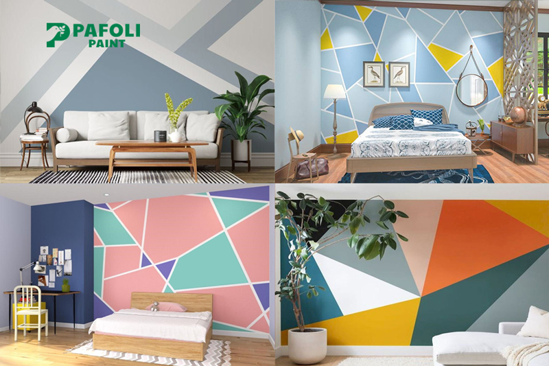 mẫu sơn tường hình học