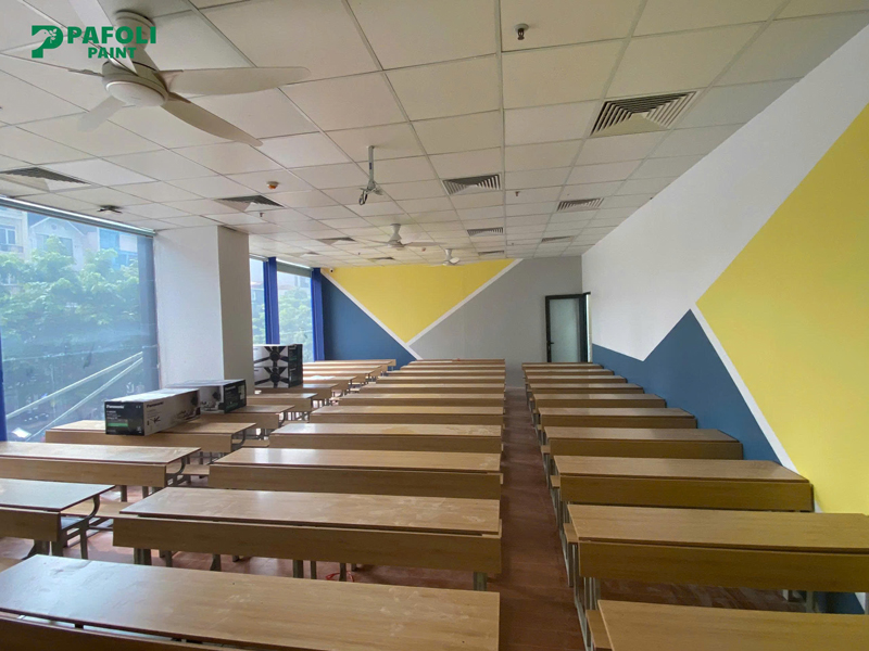 dự án sơn tường hình học