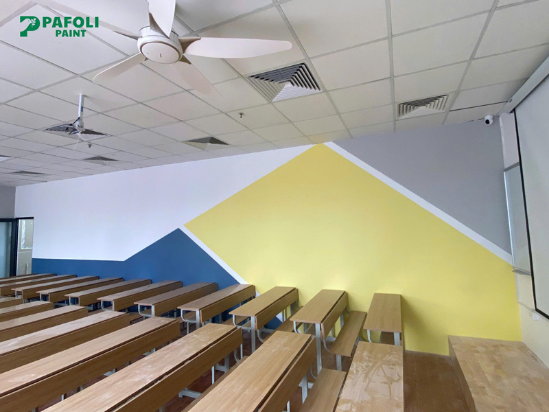 dự án sơn tường hình học