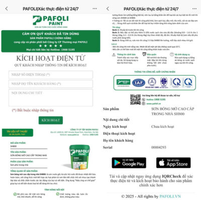 hướng dẫn tem điện tử chống hàng giả Pafoli