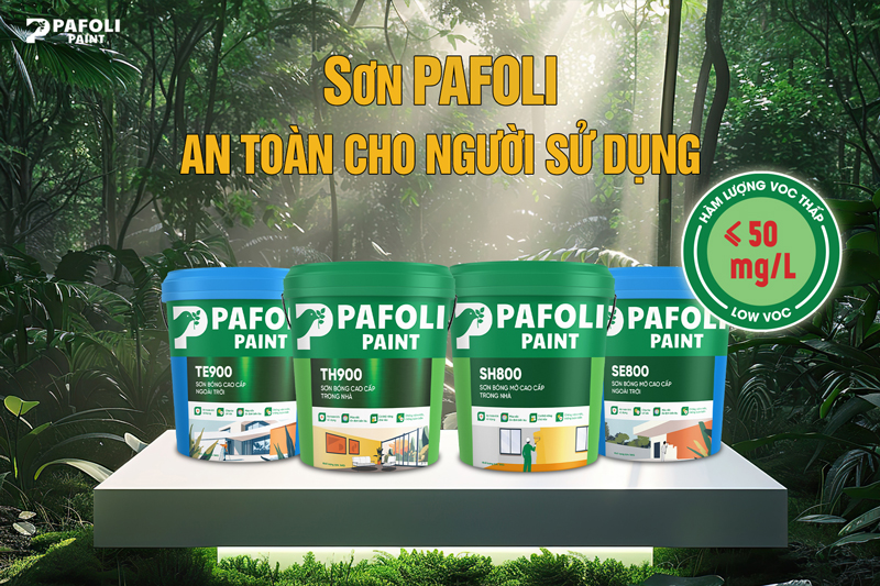 hàm lượng VOC trong sơn Pafoli cực thấp