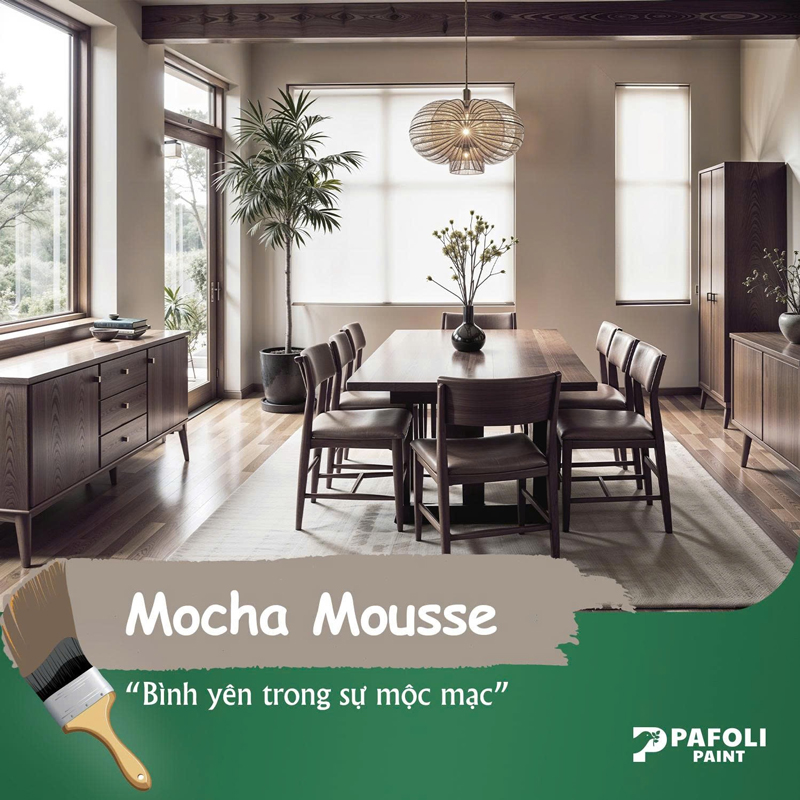 màu sơn nhà đẹp nâu