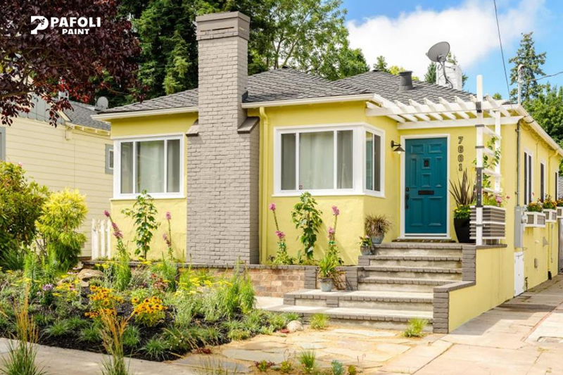 Màu sơn nhà ngoài trời đẹp Vàng nhạt