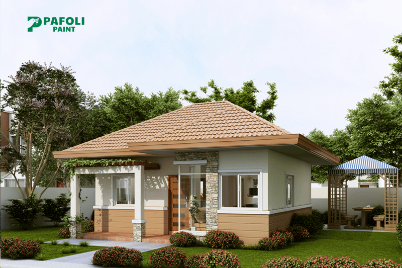 Sơn màu be - trắng