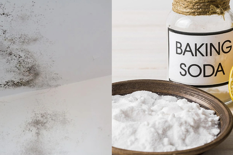 Cách tẩy mốc trên tường sơn với backing soda