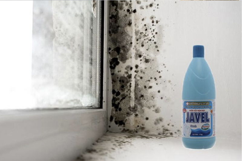 Cách tẩy mốc trên tường sơn bằng Javen