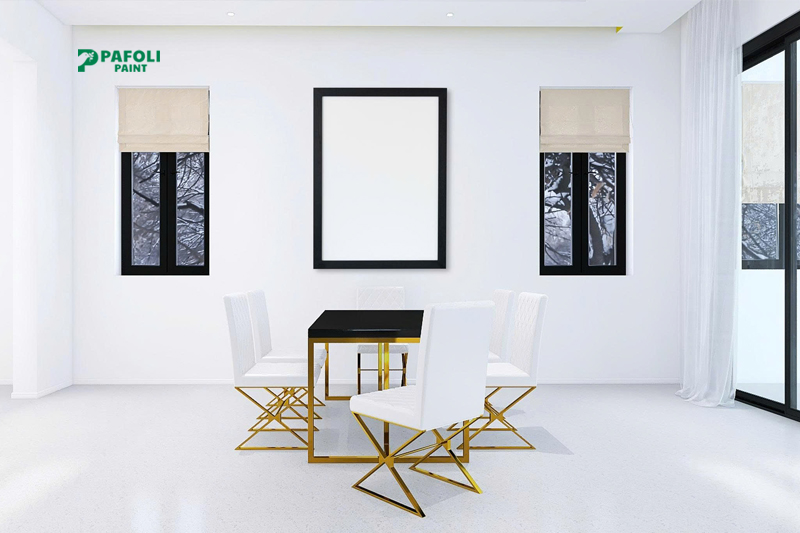 sơn nhà màu trắng sứ nội thất