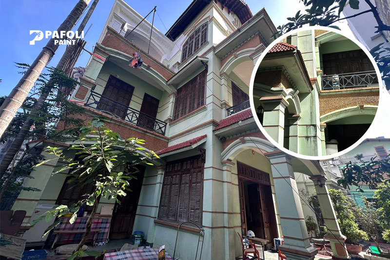 sơn lại tường cũ