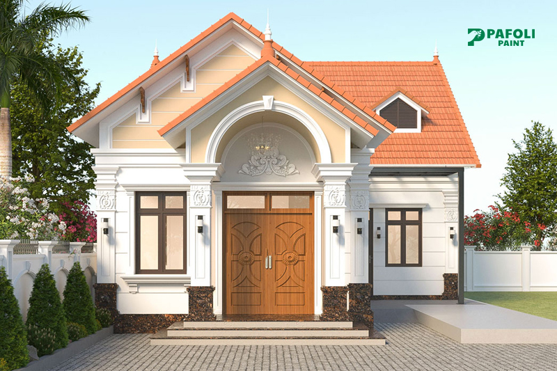 Màu sơn nhà mái thái be kem