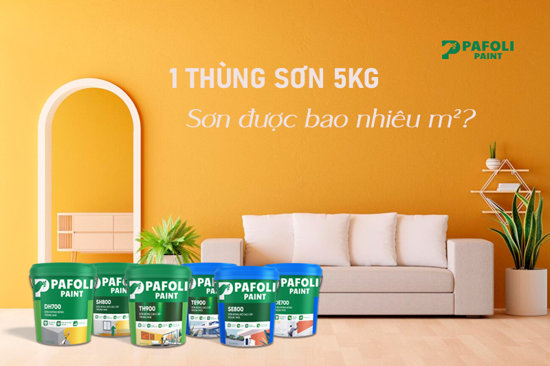 1 thùng sơn 5kg sơn được bao nhiêu m2