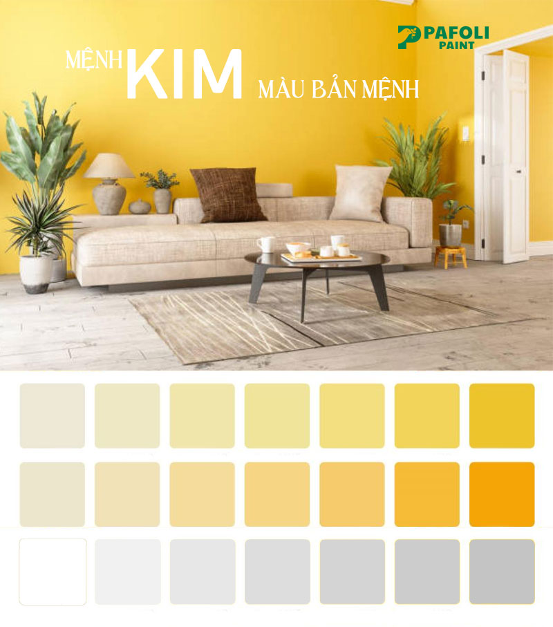 màu sơn hợp mệnh kim