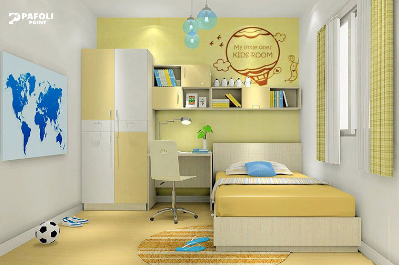 Màu sơn phòng ngủ cho bé trai