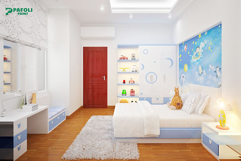 Màu sơn phòng ngủ cho bé trai