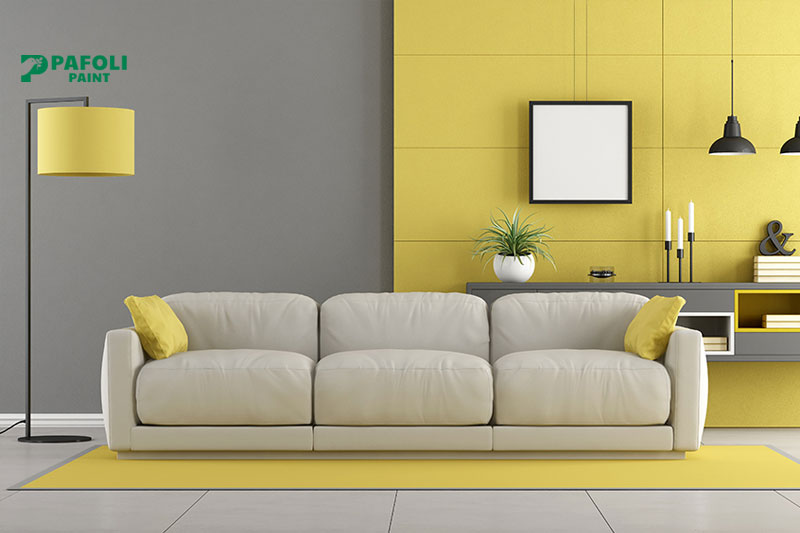 màu sơn nhà vàng kem