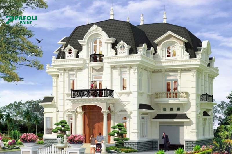 màu sơn nhà vàng kem