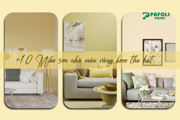 màu sơn nhà vàng kem
