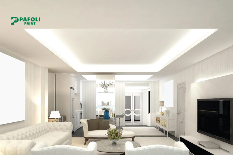 Cách sơn nhà giúp trần cao hơn