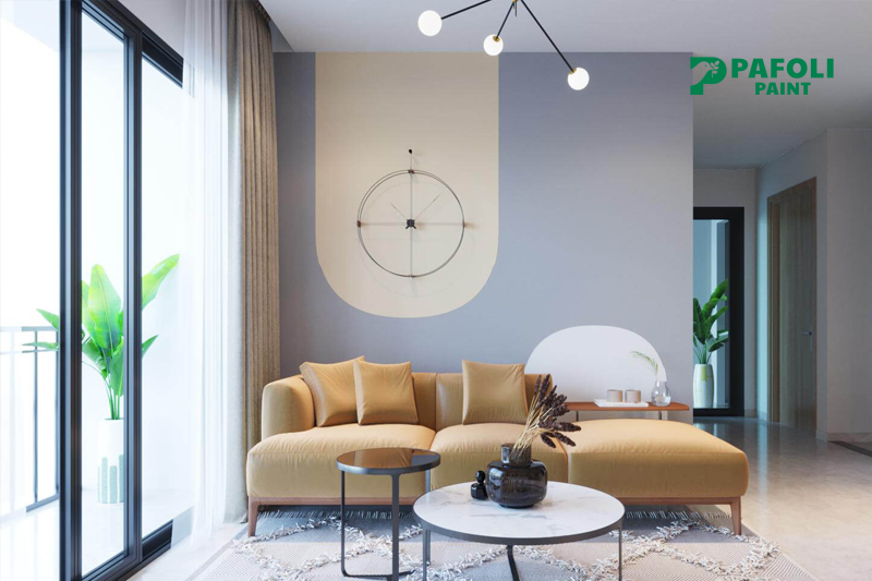 cách sơn tường 2 màu