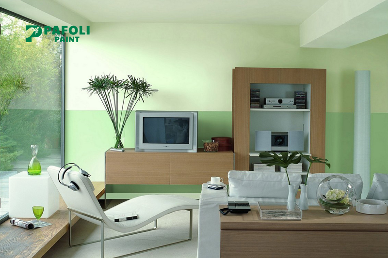 Cách sơn tường 2 màu