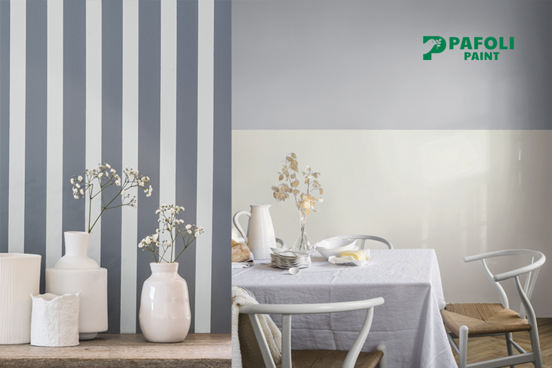 Cách sơn tường 2 màu