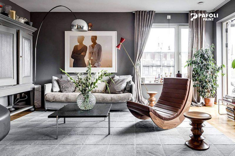 sơn nhà màu ghi xám