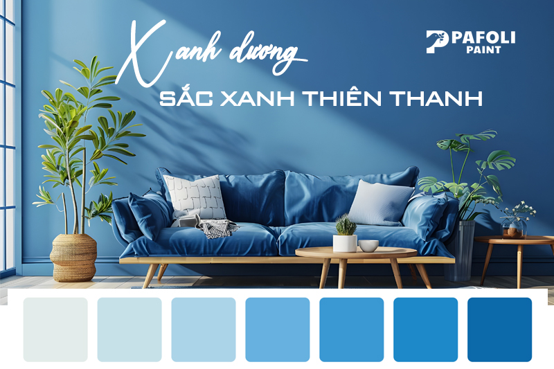 sơn màu xanh dương