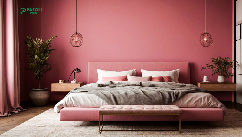 mẫu sơn phong ngủ màu hồng