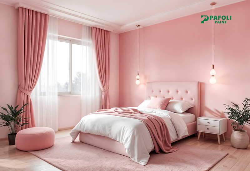 mẫu sơn phong ngủ màu hồng