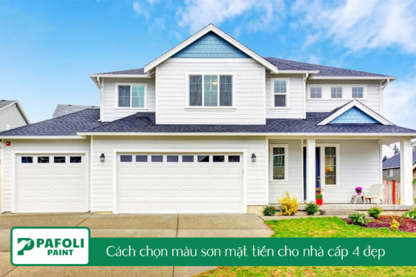 cách phối màu sơn mặt tiền nhà cấp 4
