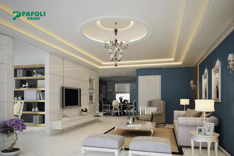 phối màu sơn phào chỉ trần nhà đẹp