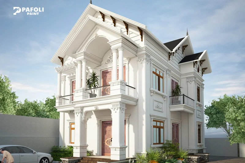 nhà hướng tây sơn màu gì