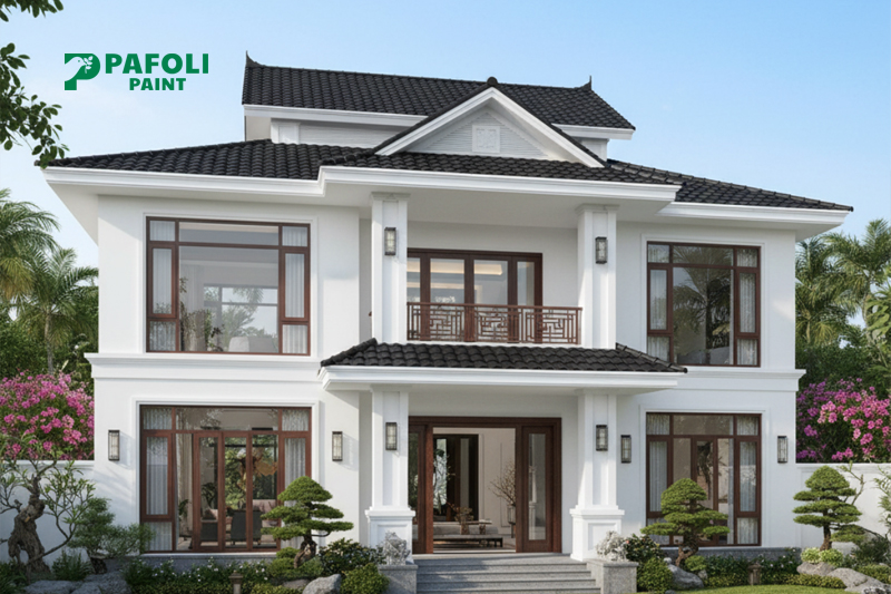 sơn nhà màu trắng sữa