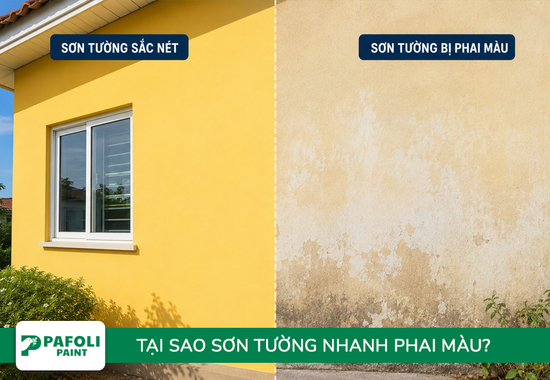 sơn nhà nhanh phai màu